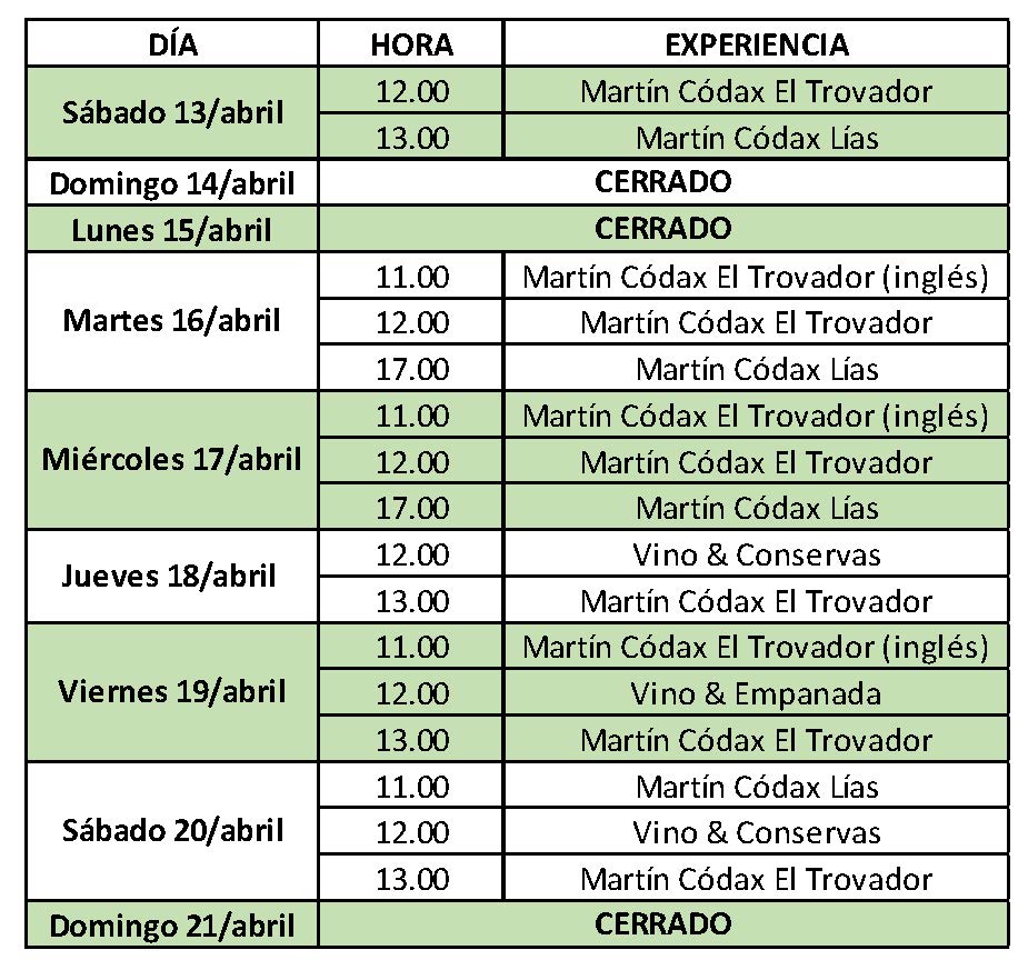 horario