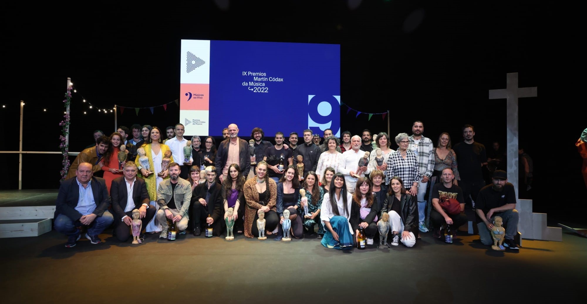 The spirit of verbena pervaded the gala of the 9th Martín Códax Music Awards